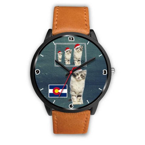 American Curl Cat Colorado Christmas Special Wrist Watch