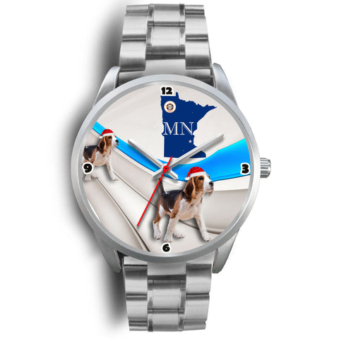 Beagle Dog Minnesota Christmas Special Wrist Watch