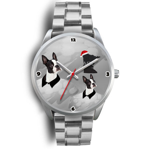 Boston Terrier Minnesota Christmas Special Wrist Watch