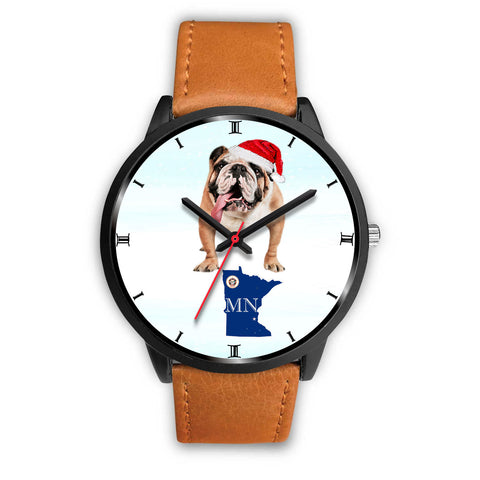 Bulldog Dog Minnesota Christmas Special Wrist Watch