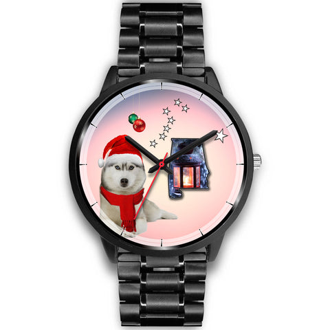 Cute Siberian Husky Alabama Christmas Special Wrist Watch