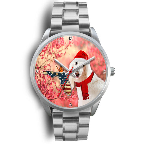 Afghan Hound Florida Christmas Special Wrist Watch