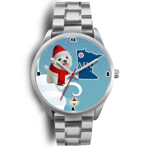 Maltese dog Minnesota Christmas Special Wrist Watch