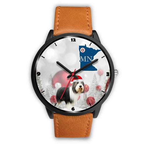 Bearded Collie Minnesota Christmas Special Wrist Watch