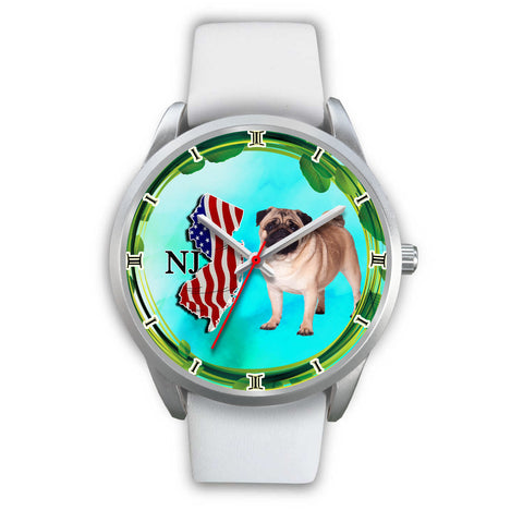 Graceful Pug Dog New Jersey Christmas Special Wrist Watch