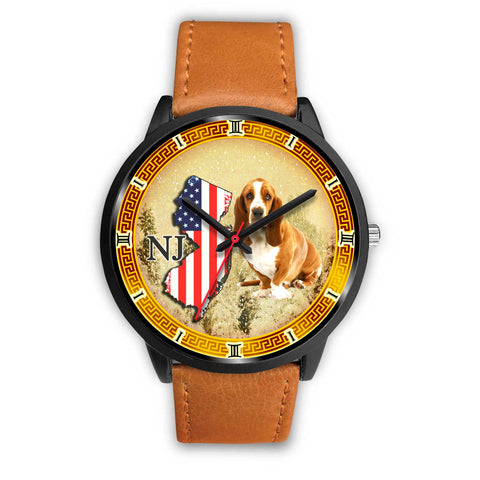 Basset Hound Dog New Jersey Christmas Special Wrist Watch