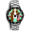 Basset Hound Dog Vector New Jersey Christmas Special Wrist Watch