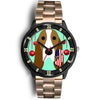 Basset Hound Dog Vector New Jersey Christmas Special Wrist Watch