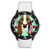 Basset Hound Dog Vector New Jersey Christmas Special Wrist Watch