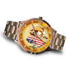 Basset Hound New Jersey Christmas Special Rose Gold Wrist Watch