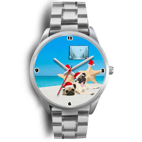 Pug Dog Colorado Christmas Special Wrist Watch