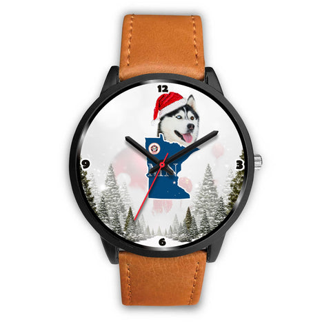 Siberian Husky Dog Minnesota Christmas Special Wrist Watch