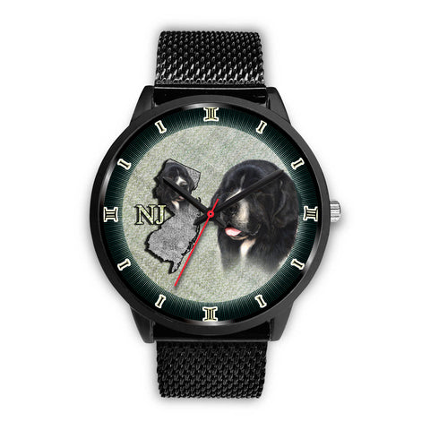 Newfoundland Dog Sketch New Jersey Christmas Special Wrist Watch