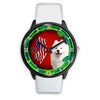 Cheerful Samoyed Dog New Jersey Christmas Special Wrist Watch