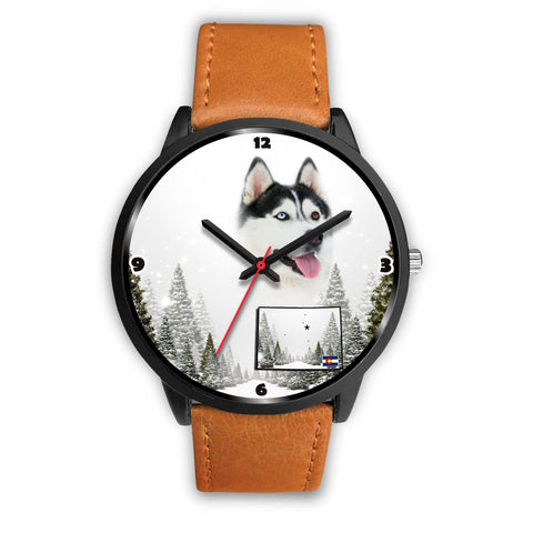 Siberian Husky Colorado Christmas Special Wrist Watch