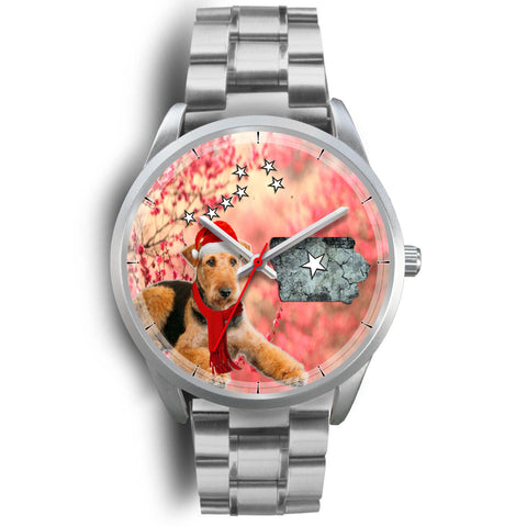 Airedale Terrier Iowa Christmas Special Wrist Watch