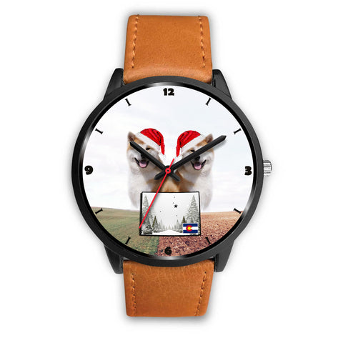 Akita Dog Colorado Christmas Special Wrist Watch