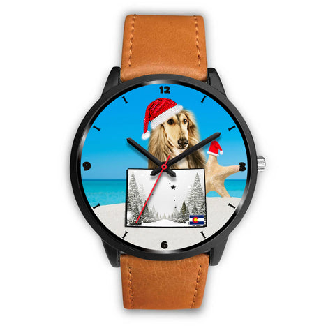 Afghan Hound Colorado Christmas Special Wrist Watch