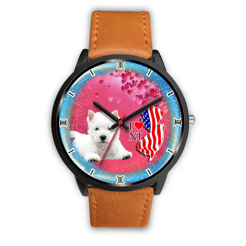 Cute West Highland White Terrier (Westie) New Jersey Christmas Special Wrist Watch