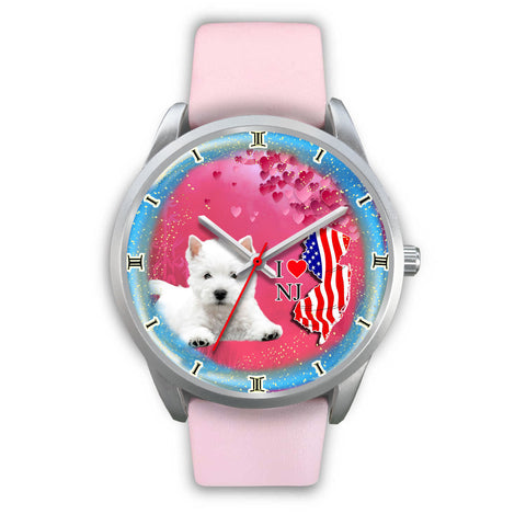 Cute Westie Dog New Jersey Christmas Special Wrist Watch