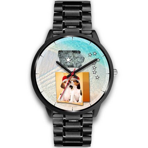 Cute Beagle Iowa Christmas Special Wrist Watch