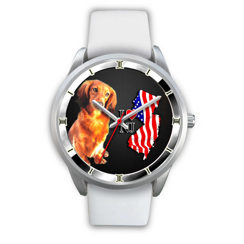 Love Dachshund Dog New Jersey Christmas Special Wrist Watch