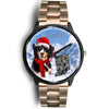 Bernese Mountain Dog Indiana Christmas Special Wrist Watch