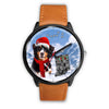 Bernese Mountain Dog Indiana Christmas Special Wrist Watch