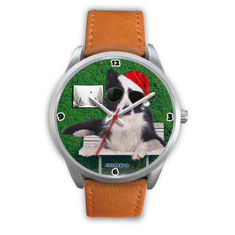 Border Collie Colorado Christmas Special Wrist Watch