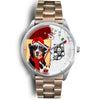 Cute Bernese Mountain Dog Indiana Christmas Special Wrist Watch