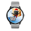 Black Labrador Retriever Iowa Christmas Special Wrist Watch