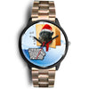 Black Labrador Retriever Iowa Christmas Special Wrist Watch