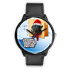 Black Labrador Retriever Iowa Christmas Special Wrist Watch