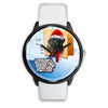 Black Labrador Retriever Iowa Christmas Special Wrist Watch
