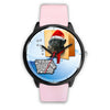 Black Labrador Retriever Iowa Christmas Special Wrist Watch