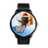 Black Labrador Retriever Iowa Christmas Special Wrist Watch