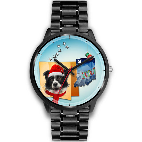 Border Collie Indiana Christmas Special Wrist Watch