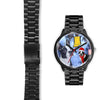 Boston Terrier Indiana Christmas Special Black Wrist Watch