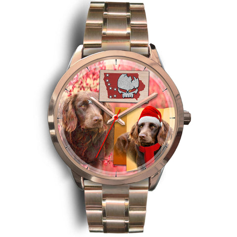 Boykin Spaniel Iowa Christmas Special Golden Wrist Watch