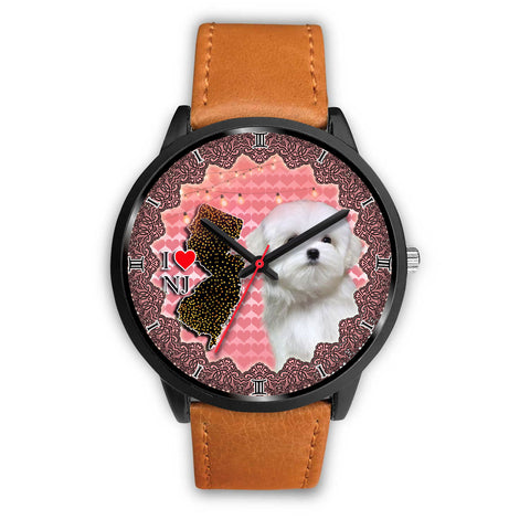 Cute Maltese Dog New Jersey Christmas Special Wrist Watch