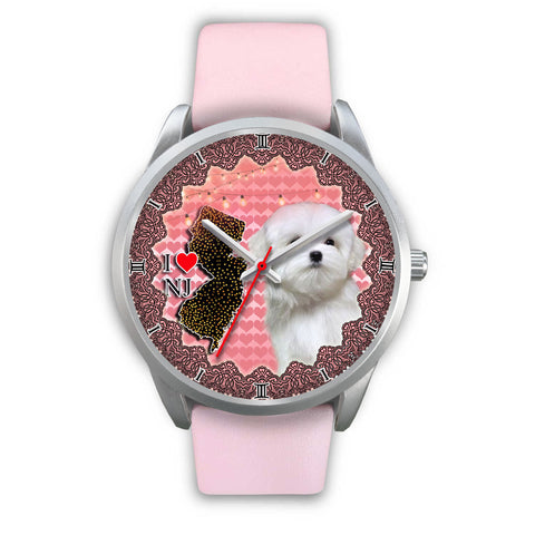 Lovely Maltese Dog New Jersey Christmas Special Wrist Watch