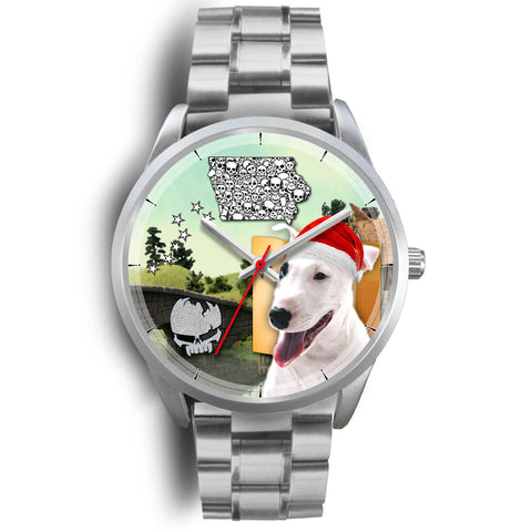 Bull Terrier Iowa Christmas Special Silver Wrist Watch
