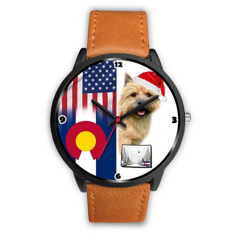 Norwich Terrier Colorado Christmas Special Wrist Watch