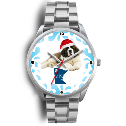 Saint Bernard Dog Minnesota Christmas Special Wrist Watch