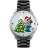 Norwegian Elkhound Dog Minnesota Christmas Special Wrist Watch