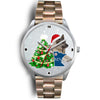 Norwegian Elkhound Dog Minnesota Christmas Special Wrist Watch
