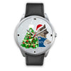 Norwegian Elkhound Dog Minnesota Christmas Special Wrist Watch