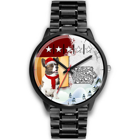 Cardigan Welsh Corgi Iowa Christmas Special Wrist Watch