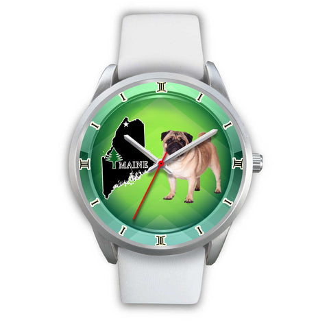 Cute Pug Dog Maine Christmas Special Wrist Watch