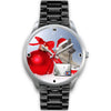 Norwegian Elkhound Dog Colorado Christmas Special Wrist Watch